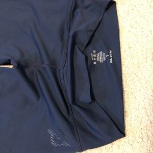 Peloton navy scalloped edge pants